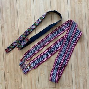 set of two international/ethnic belts/sashes